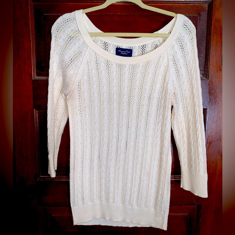 Cream American Eagle Sweater